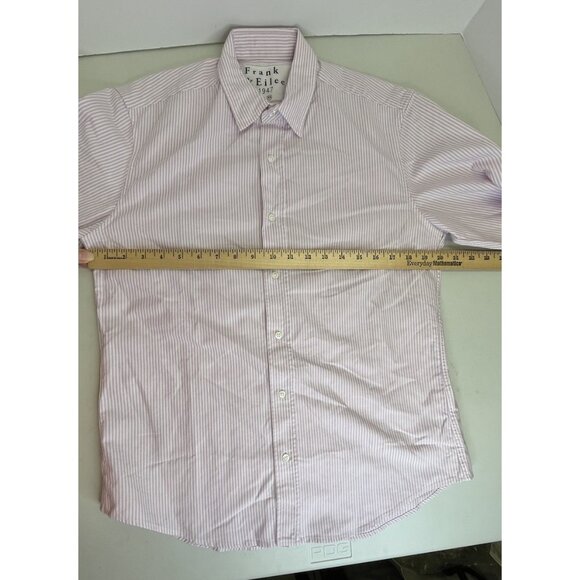 Frank and Eileen Shirt Womens XS Purple/Neutral Striped “Finbar” Designer Beachy - Picture 7 of 15